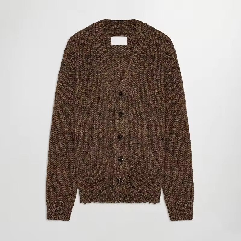 Men's Button-Up V-Neck Cardigan