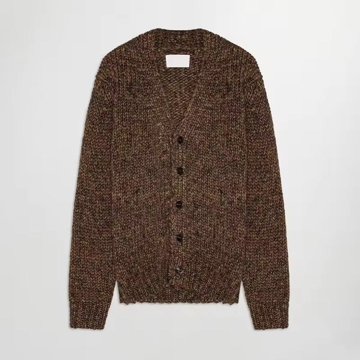 Men's Button-Up V-Neck Cardigan