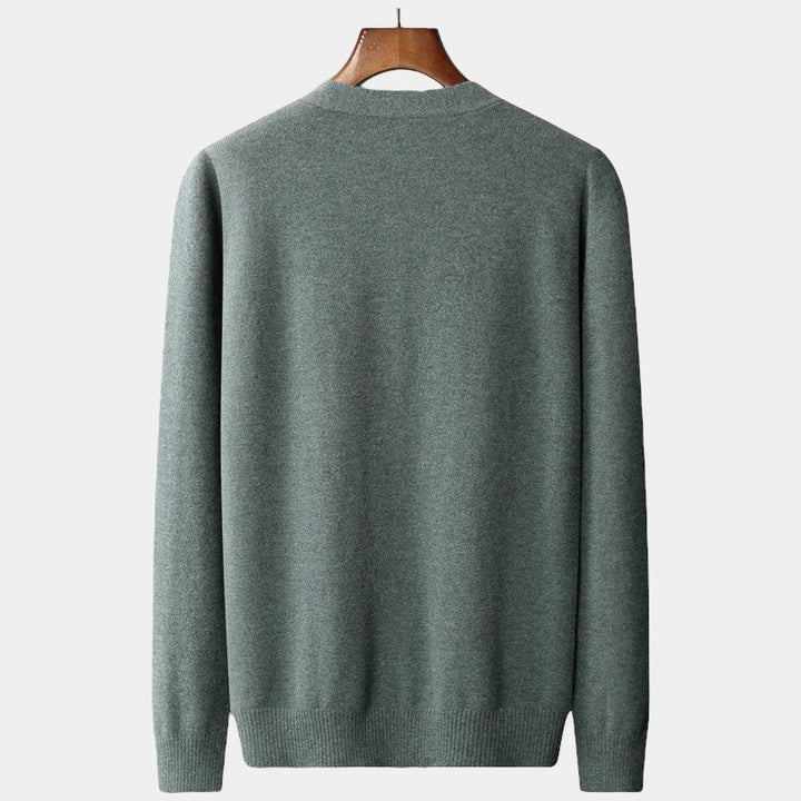 Men's Button Front V Neck Knit Cardigan