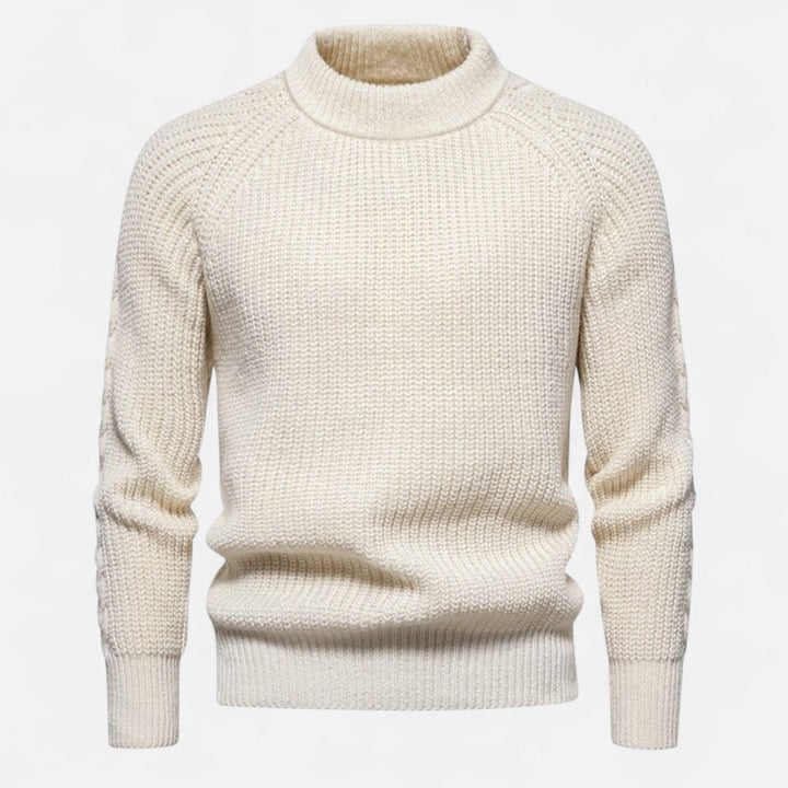 Men's  Fitted Ribbed Texture Sweaters