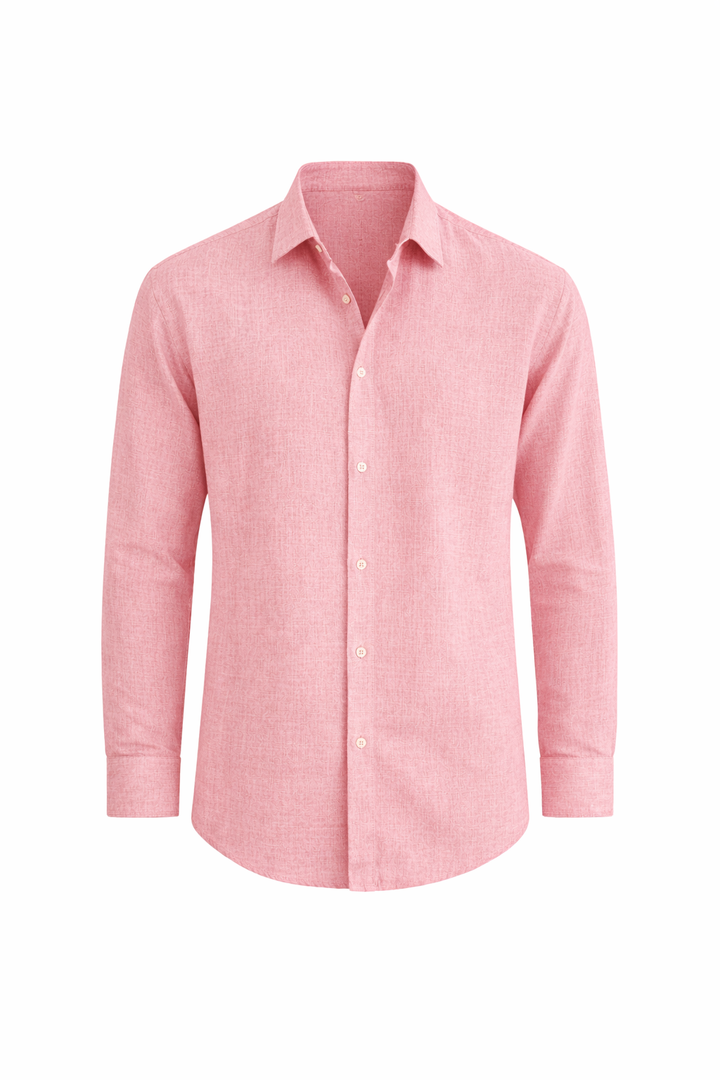 Men's Long Sleeve Button Front Collared Shirt