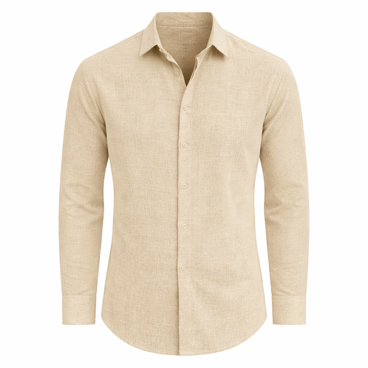 Men's Long Sleeve Button Front Collared Shirt