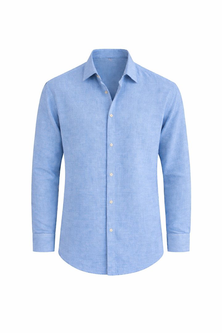 Men's Long Sleeve Button Front Collared Shirt