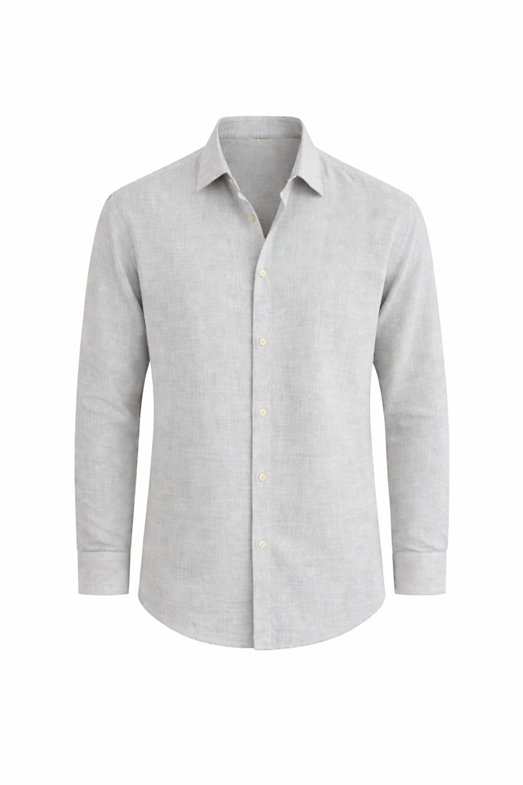 Men's Long Sleeve Button Front Collared Shirt