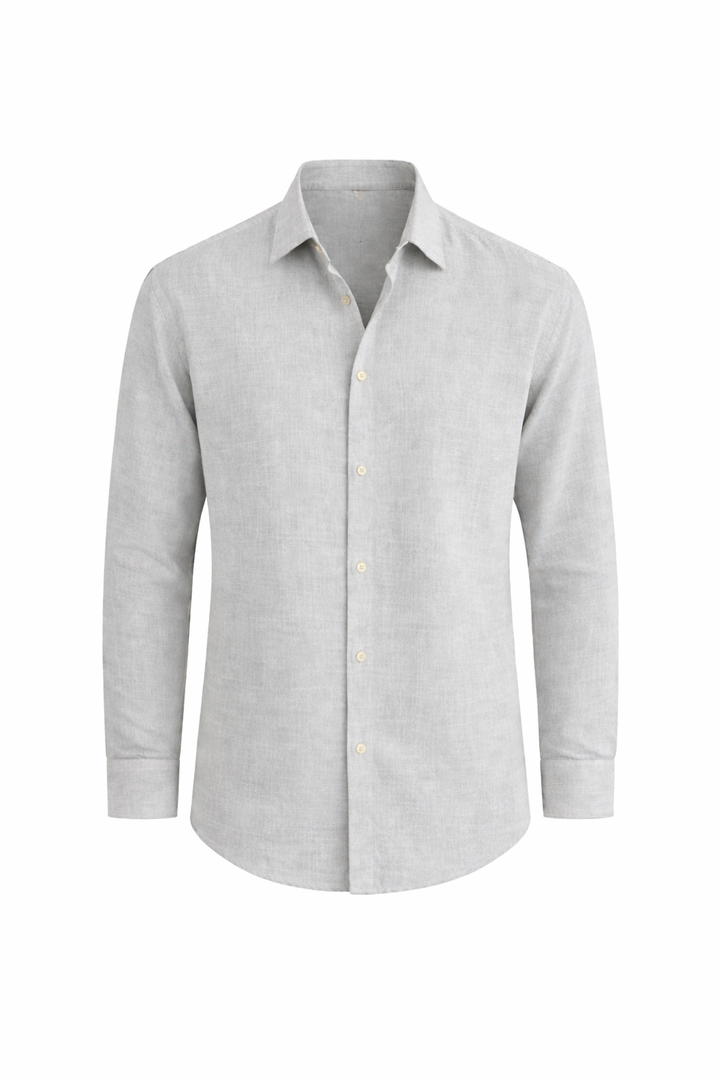 Men's Long Sleeve Button Front Collared Shirt