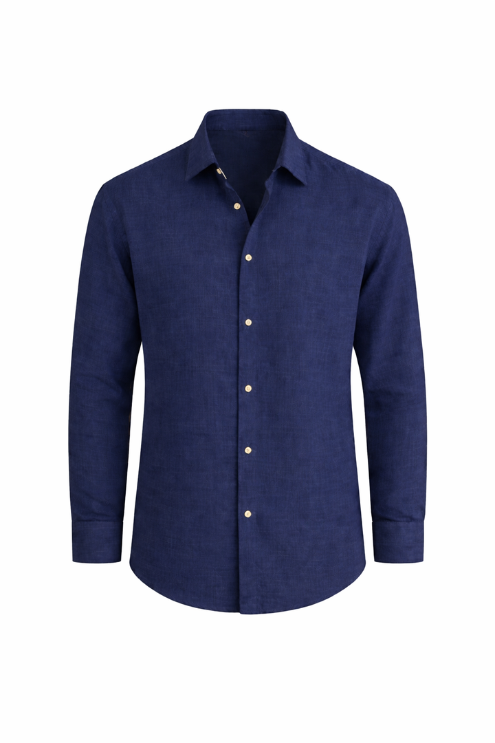 Men's Long Sleeve Button Front Collared Shirt