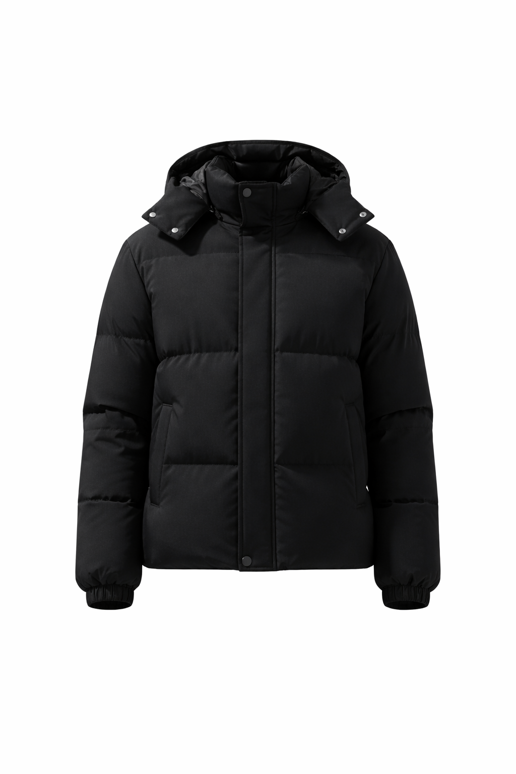 Men’s Quilted Down Jacket with Detachable Hood