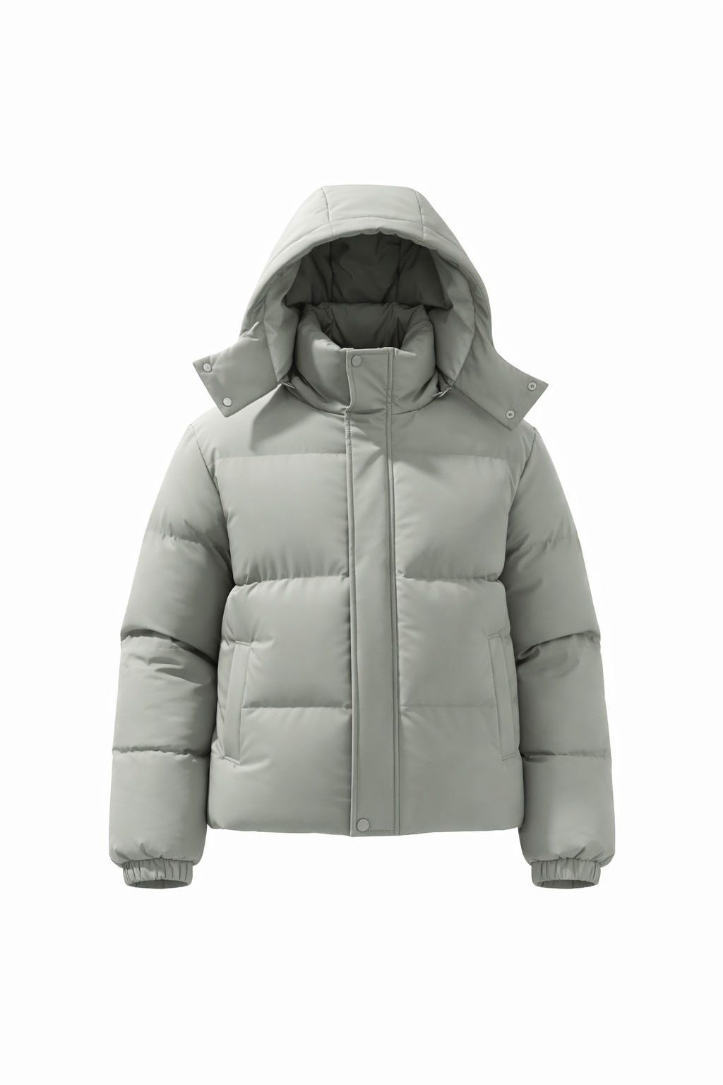 Men’s Quilted Down Jacket with Detachable Hood