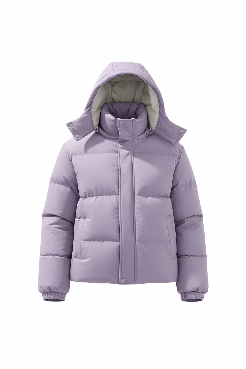 Men’s Quilted Down Jacket with Detachable Hood