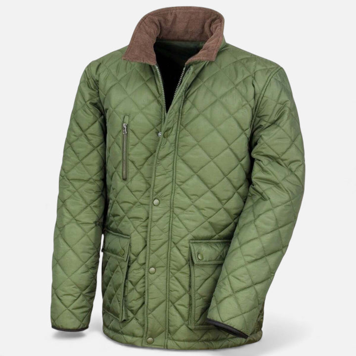 Men's Quilted Jacket with Fleece Lining
