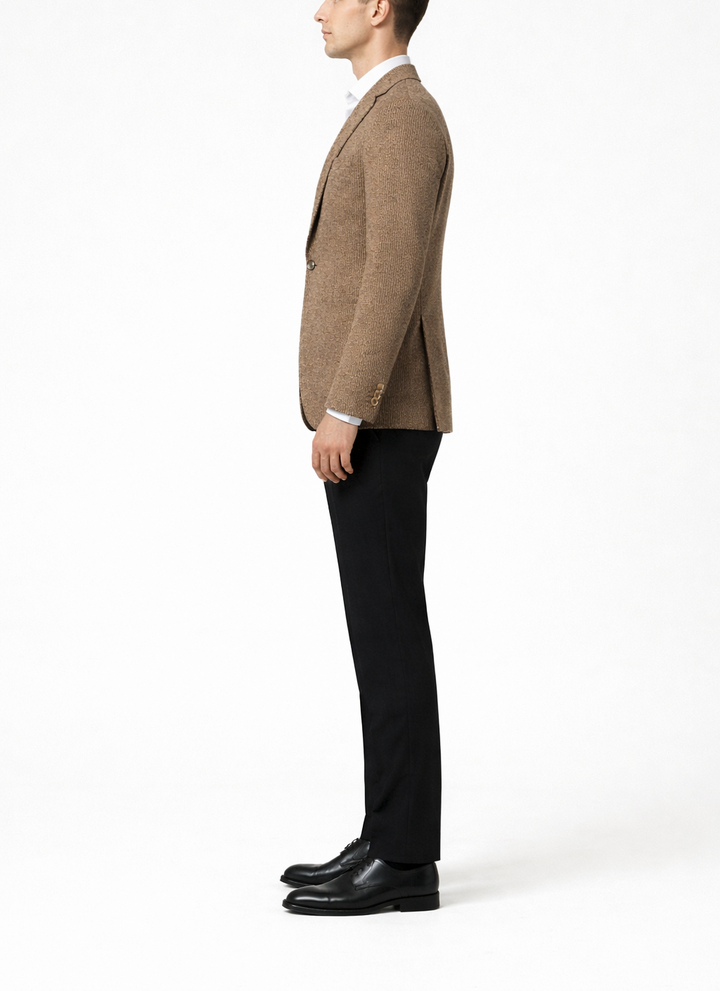 Men's Structured Blazer with Notched Collar