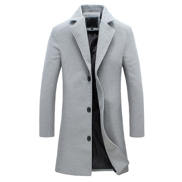 Men’s Winter Trench Coat with Inner Lining