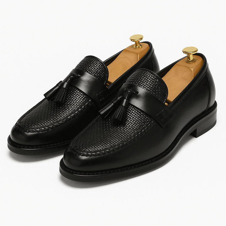 Men's Woven Loafers Tassel Detail Slip On Shoes