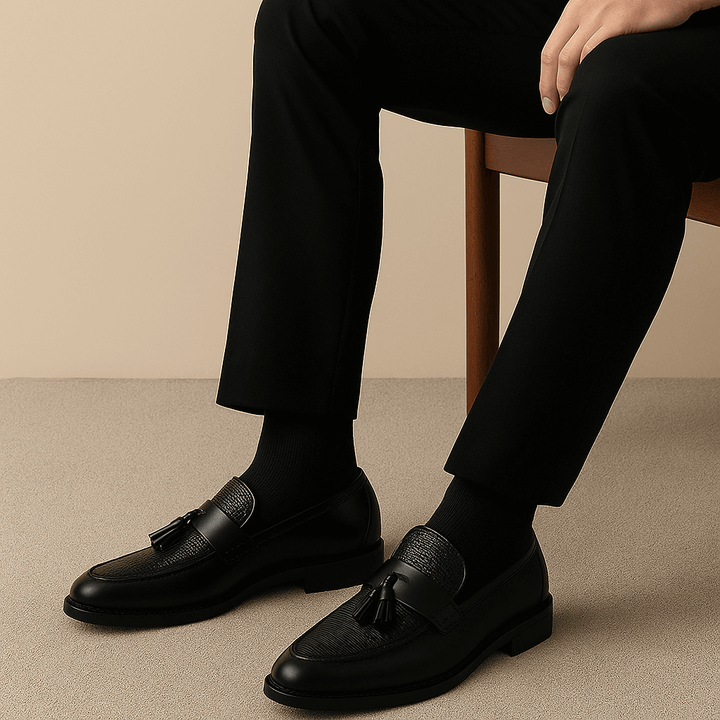 Men's Woven Loafers Tassel Detail Slip On Shoes