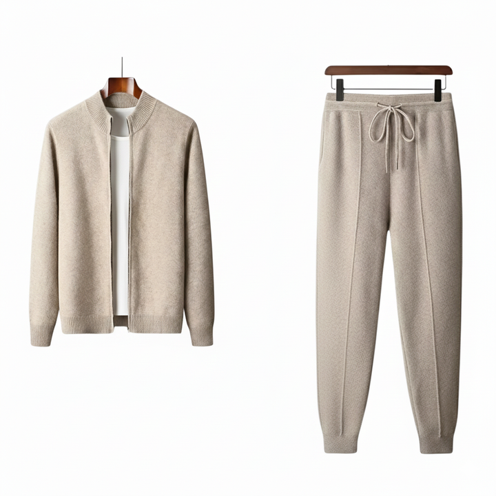 Men's Zip Up Jacket and Drawstring Trousers Set