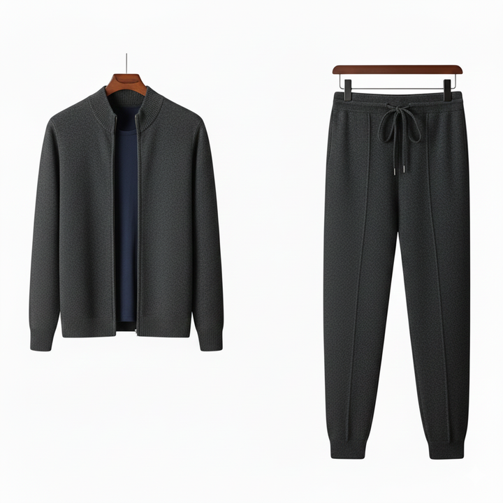 Men's Zip Up Jacket and Drawstring Trousers Set