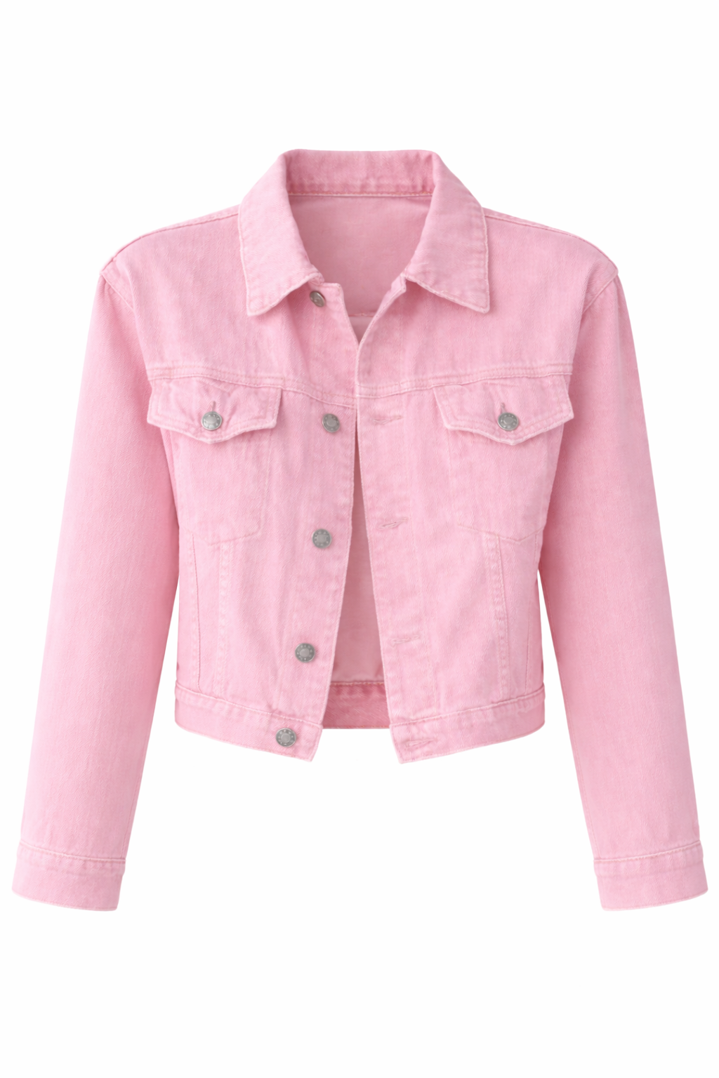 Women’s Button Down Fit Denim Short Jacket