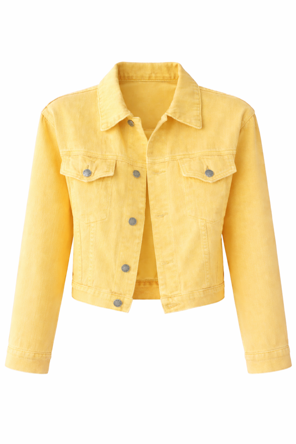 Women’s Button Down Fit Denim Short Jacket