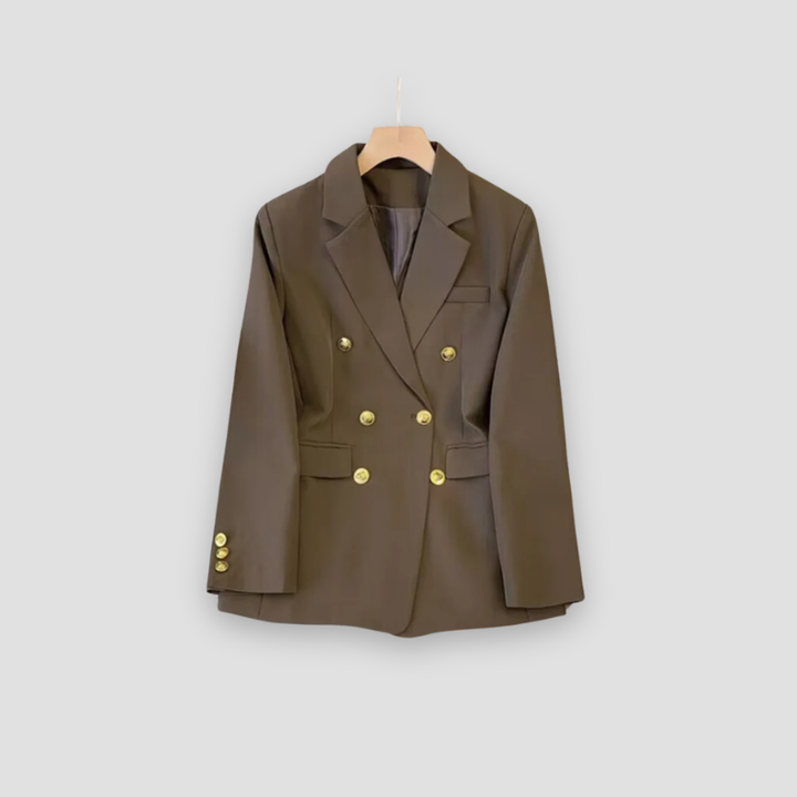 Women’s Double-Breasted Blazer with Gold-tone buttons