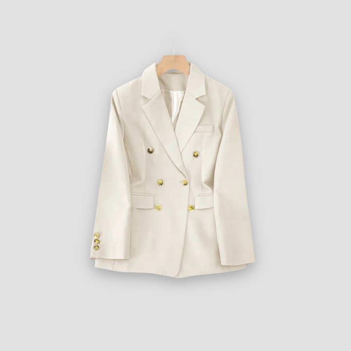 Women’s Double-Breasted Blazer with Gold-tone buttons