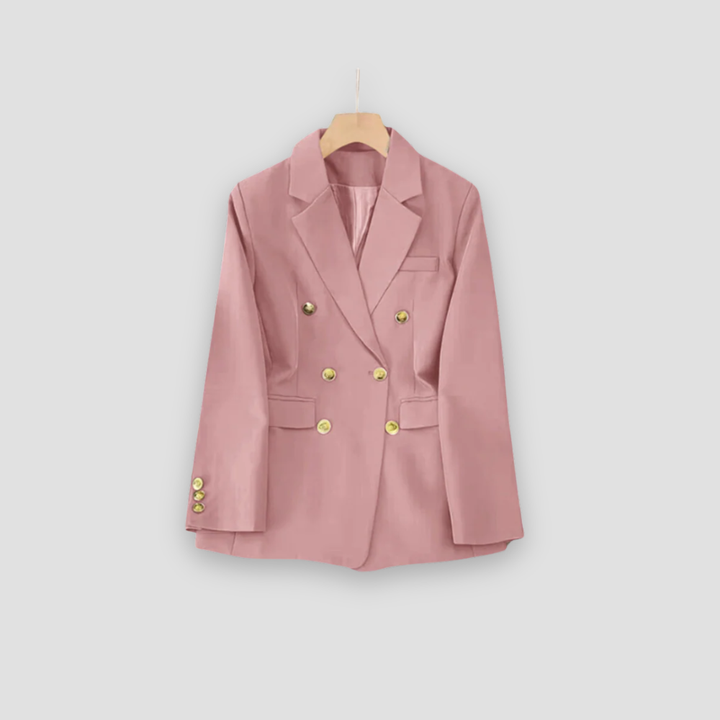 Women’s Double-Breasted Blazer with Gold-tone buttons