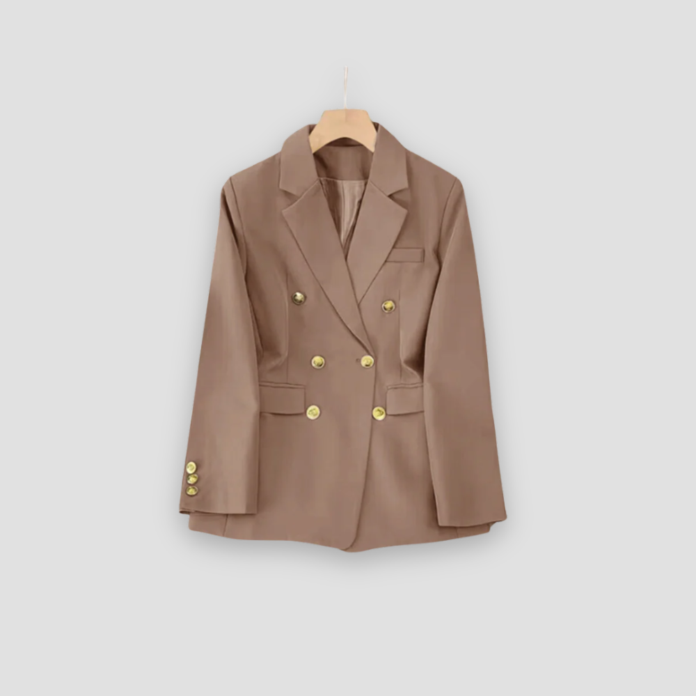 Women’s Double-Breasted Blazer with Gold-tone buttons