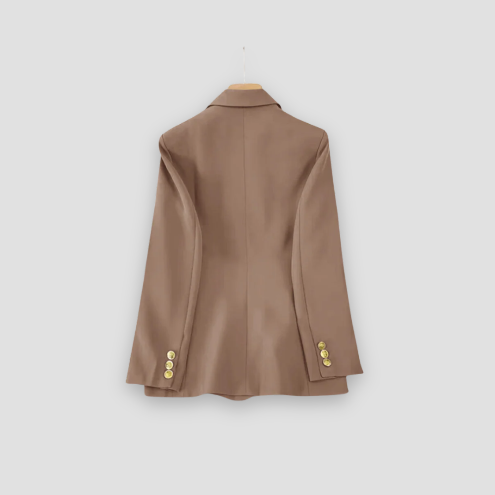 Women’s Double-Breasted Blazer with Gold-tone buttons