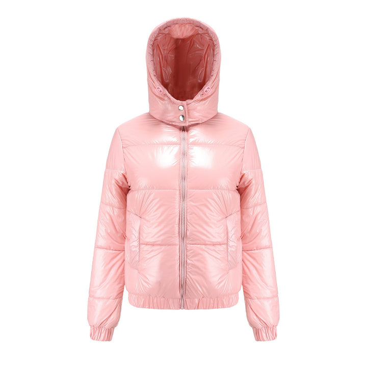 Women's Glossy Hooded Padded Jacket