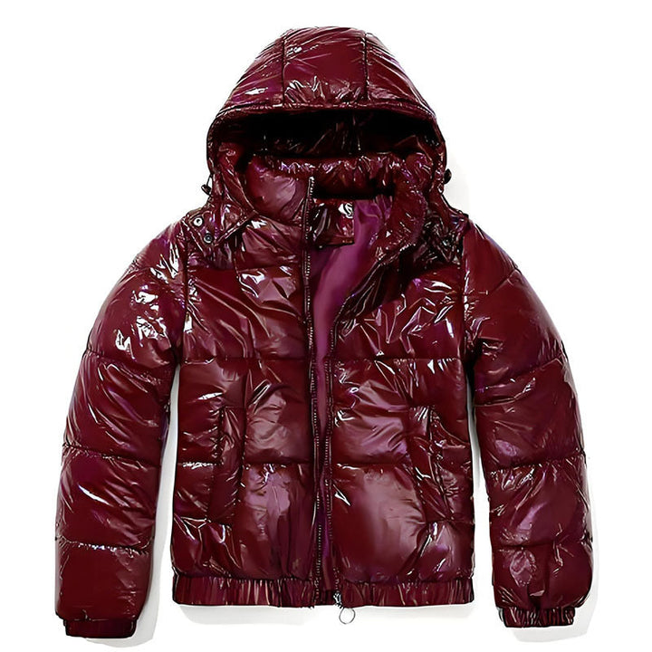 Women's Glossy Hooded Padded Jacket