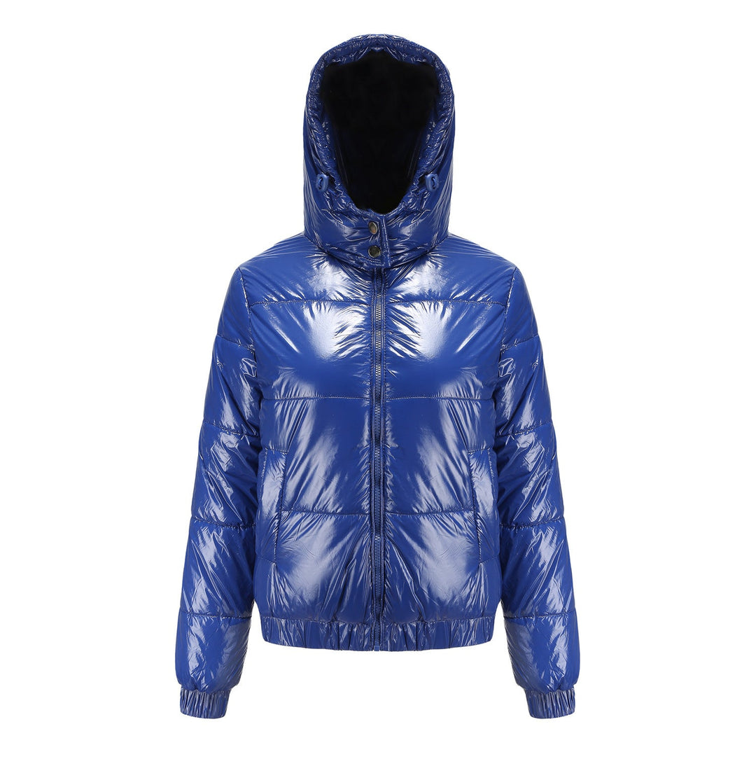 Women's Glossy Hooded Padded Jacket