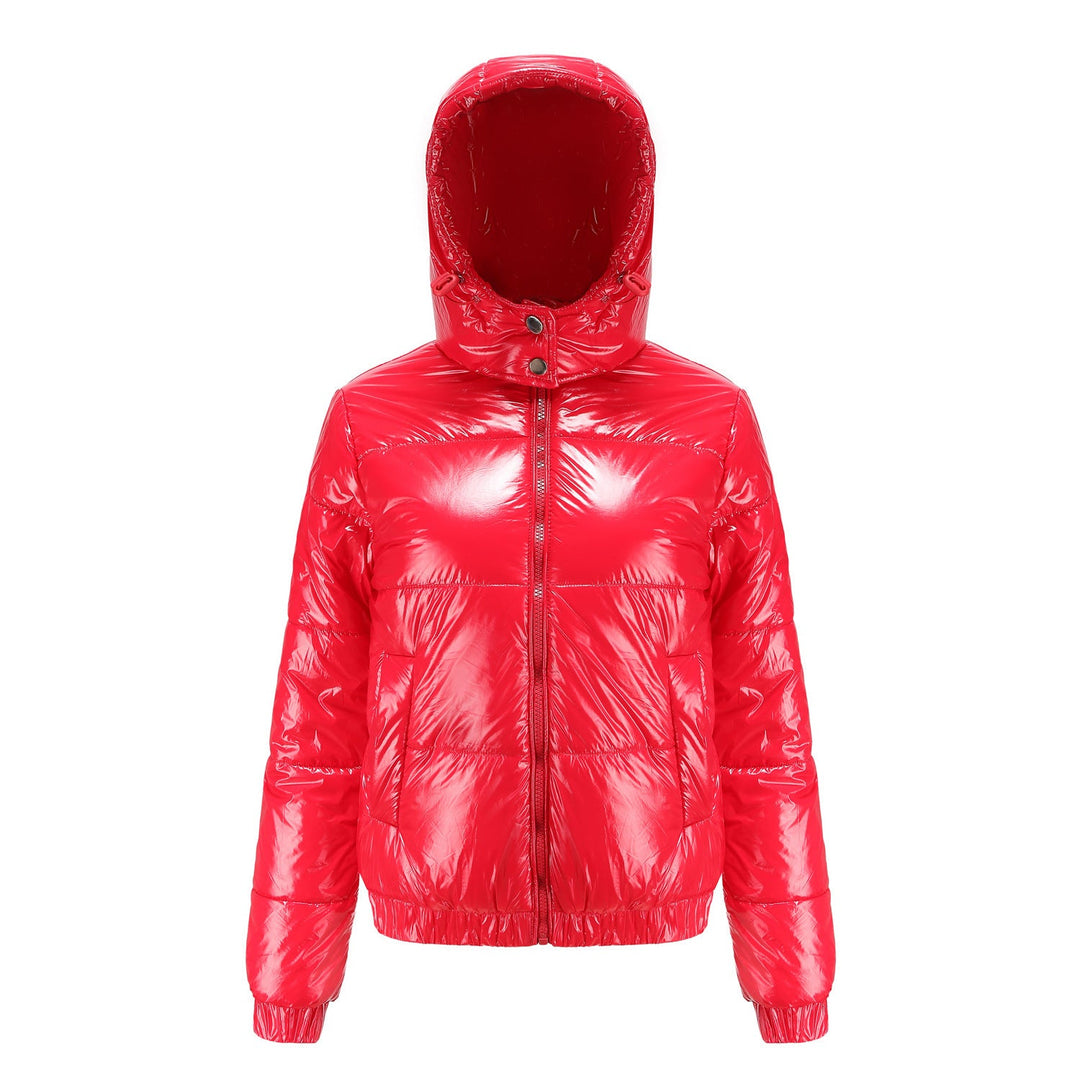 Women's Glossy Hooded Padded Jacket