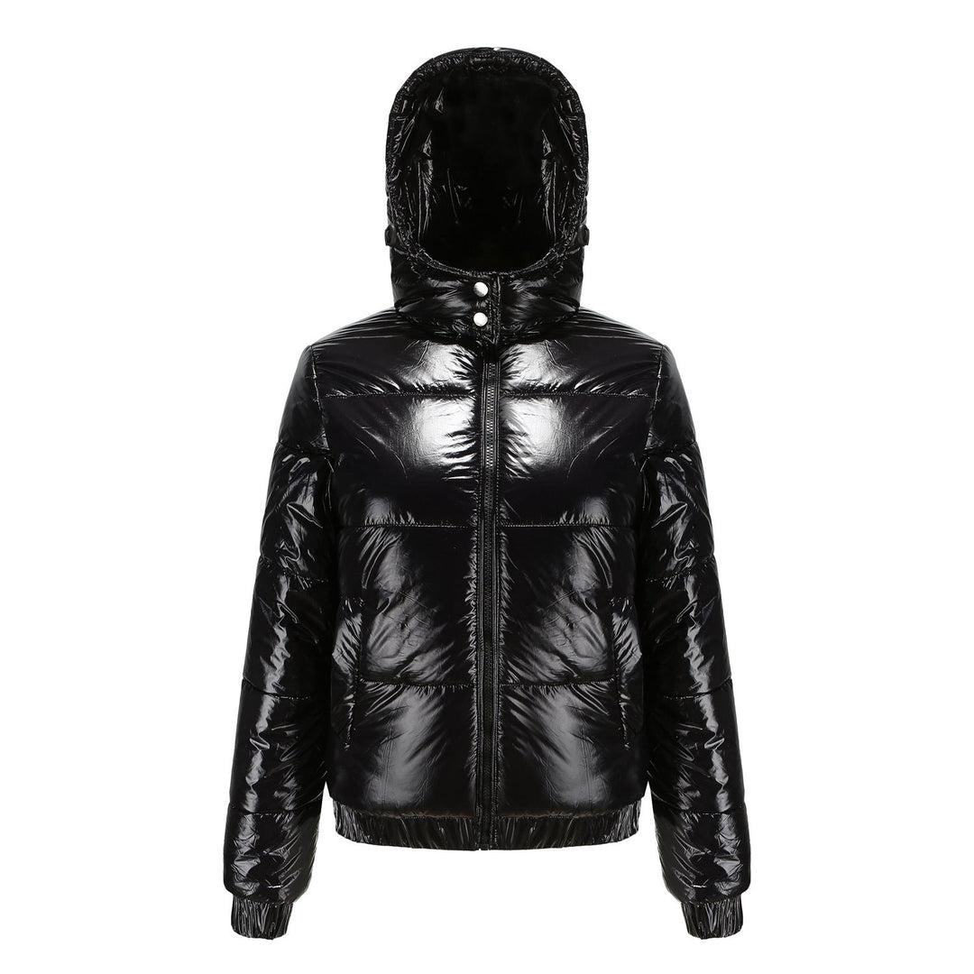 Women's Glossy Hooded Padded Jacket