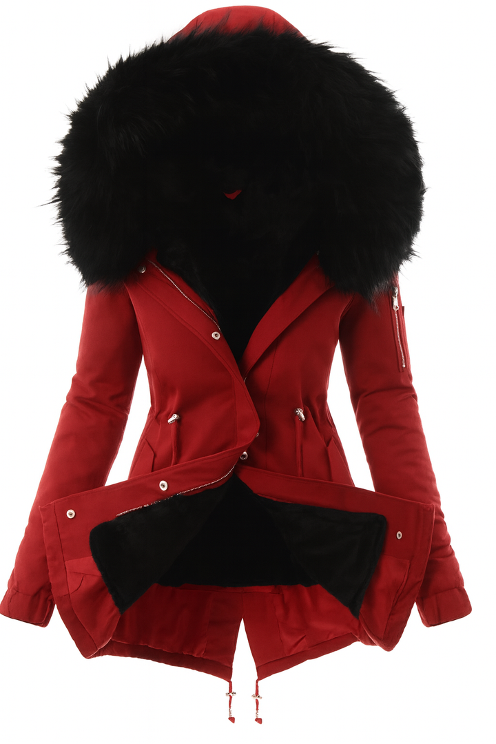 Women's Hooded  Long  Winter Parka Coat with Lined Interior