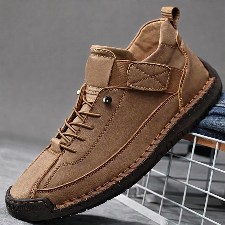 Women's Lace Up Trainers with Strap and Low Top Design