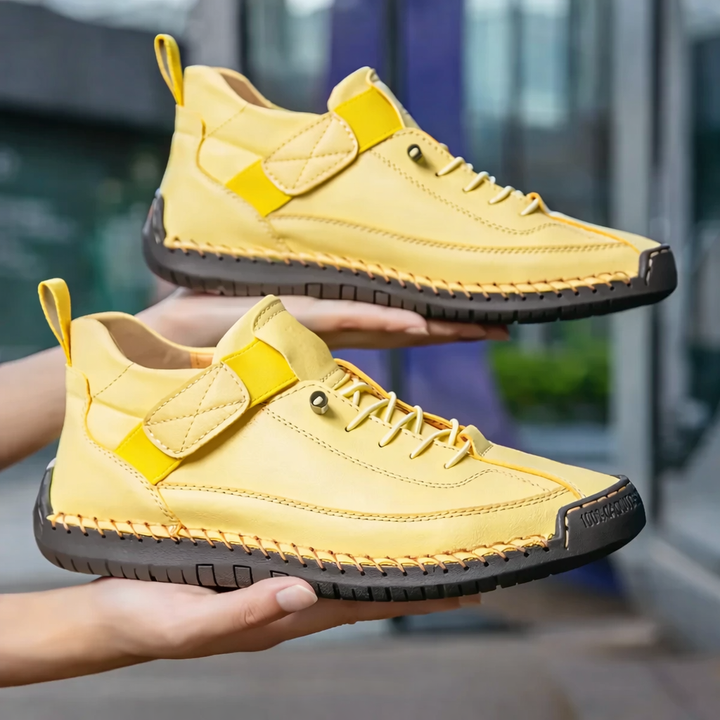Women's Lace Up Trainers with Strap and Low Top Design