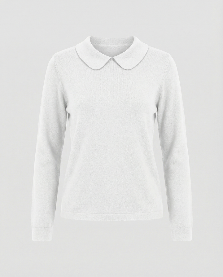 Women's Long Sleeve Collared Knit Sweater