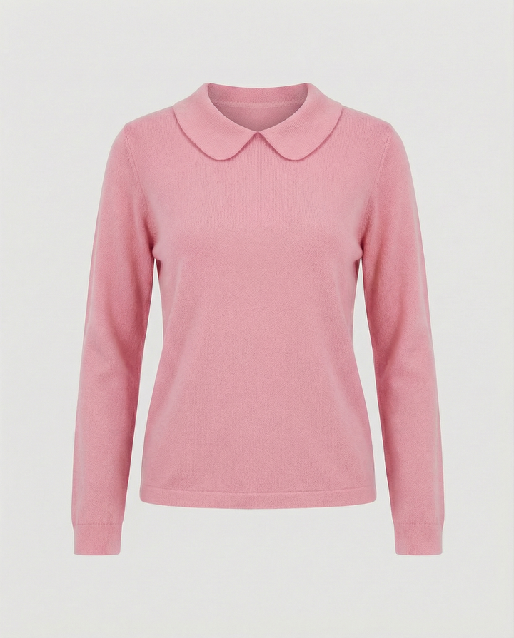 Women's Long Sleeve Collared Knit Sweater
