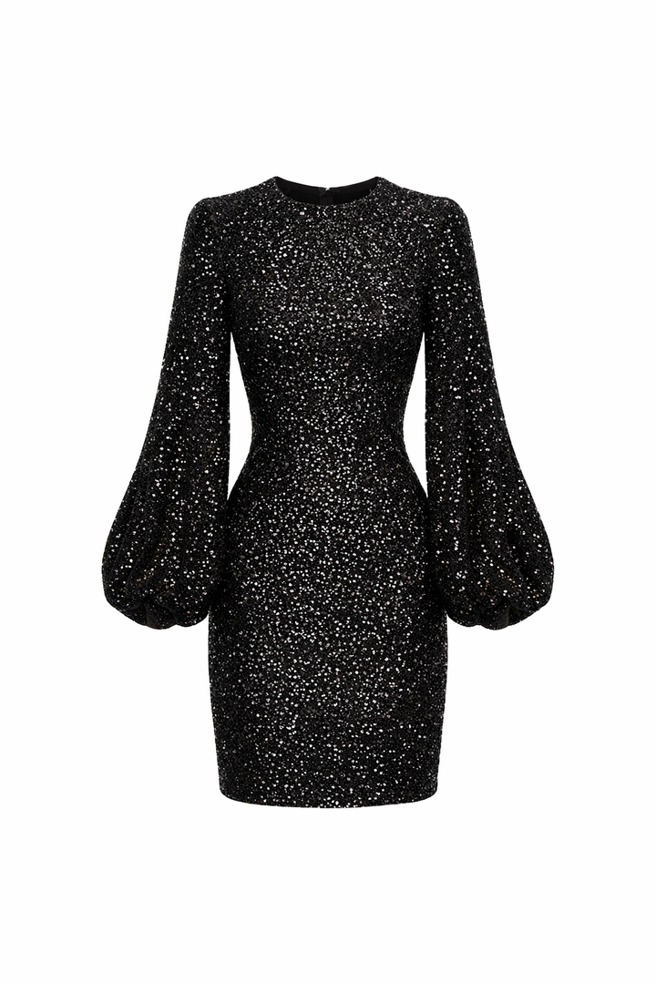 Women's Long Sleeve Sequin Mini Dress