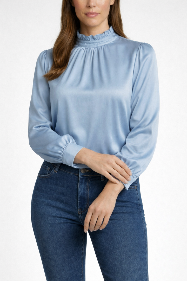 Women's Long Sleeve Turtle Neck Blouse