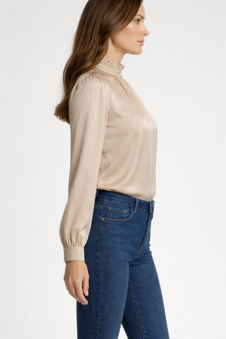 Women's Long Sleeve Turtle Neck Blouse