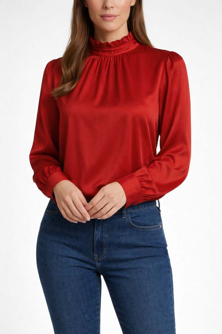 Women's Long Sleeve Turtle Neck Blouse