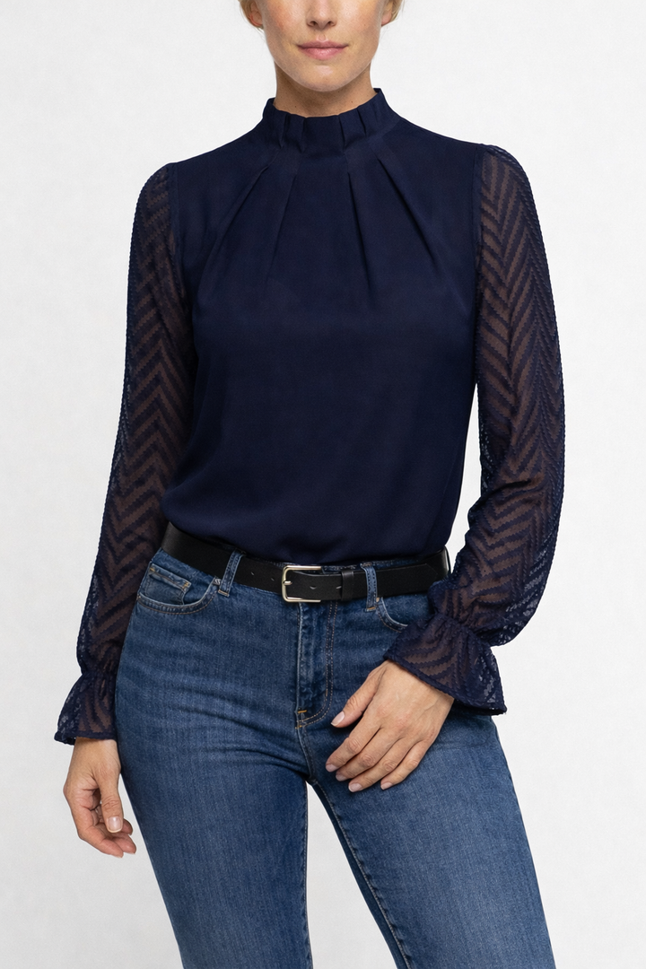 Women's Long Sleeve Turtleneck Blouse