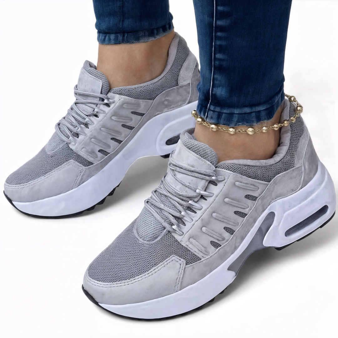 Women's Low Top Lace Up Trainers with Thick Sole