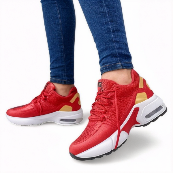 Women's Low Top Lace Up Trainers with Thick Sole