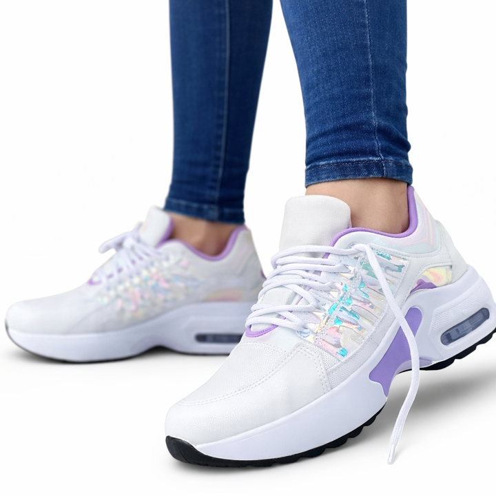 Women's Low Top Lace Up Trainers with Thick Sole