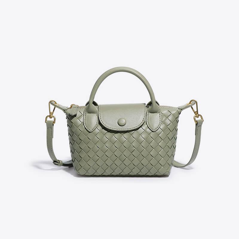 Women's Mini Handbag with Top Handle and Detachable Strap