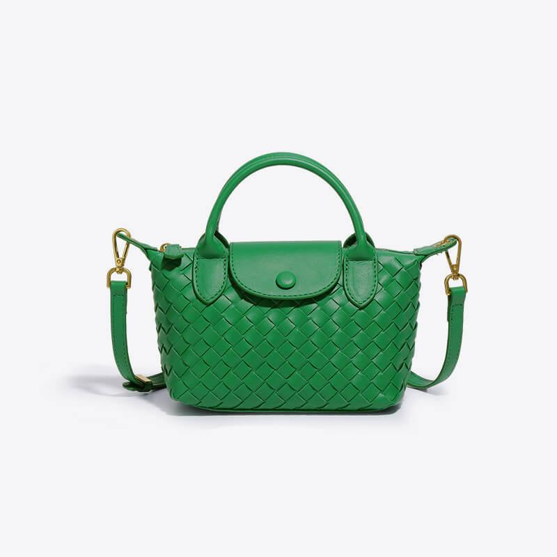 Women's Mini Handbag with Top Handle and Detachable Strap