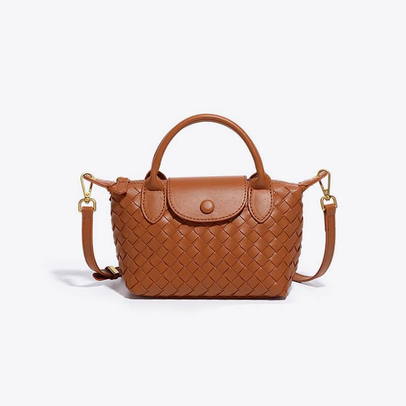 Women's Mini Handbag with Top Handle and Detachable Strap