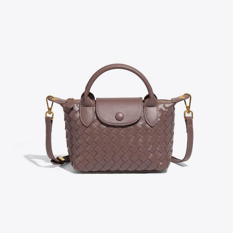 Women's Mini Handbag with Top Handle and Detachable Strap