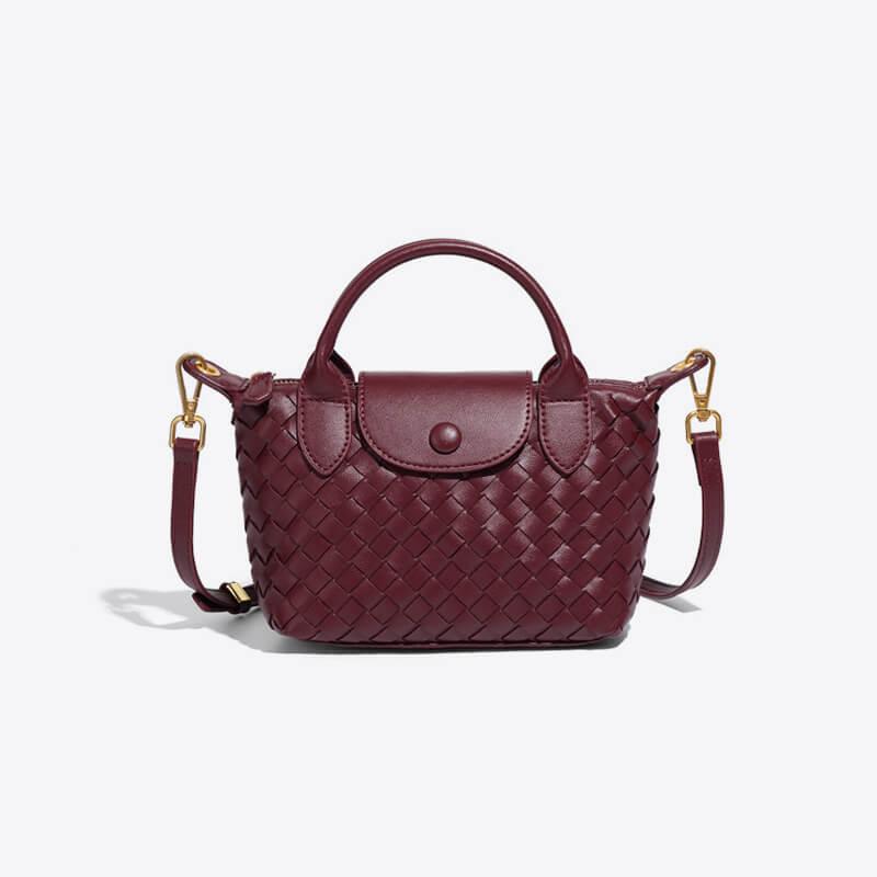 Women's Mini Handbag with Top Handle and Detachable Strap